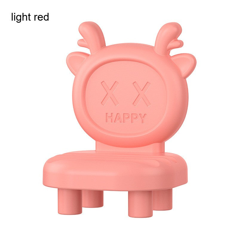 Factory Direct Sale Plastic Creative Promotional Gift Cartoon Chair Desktop Phone Holder Stand with Customizable Logo