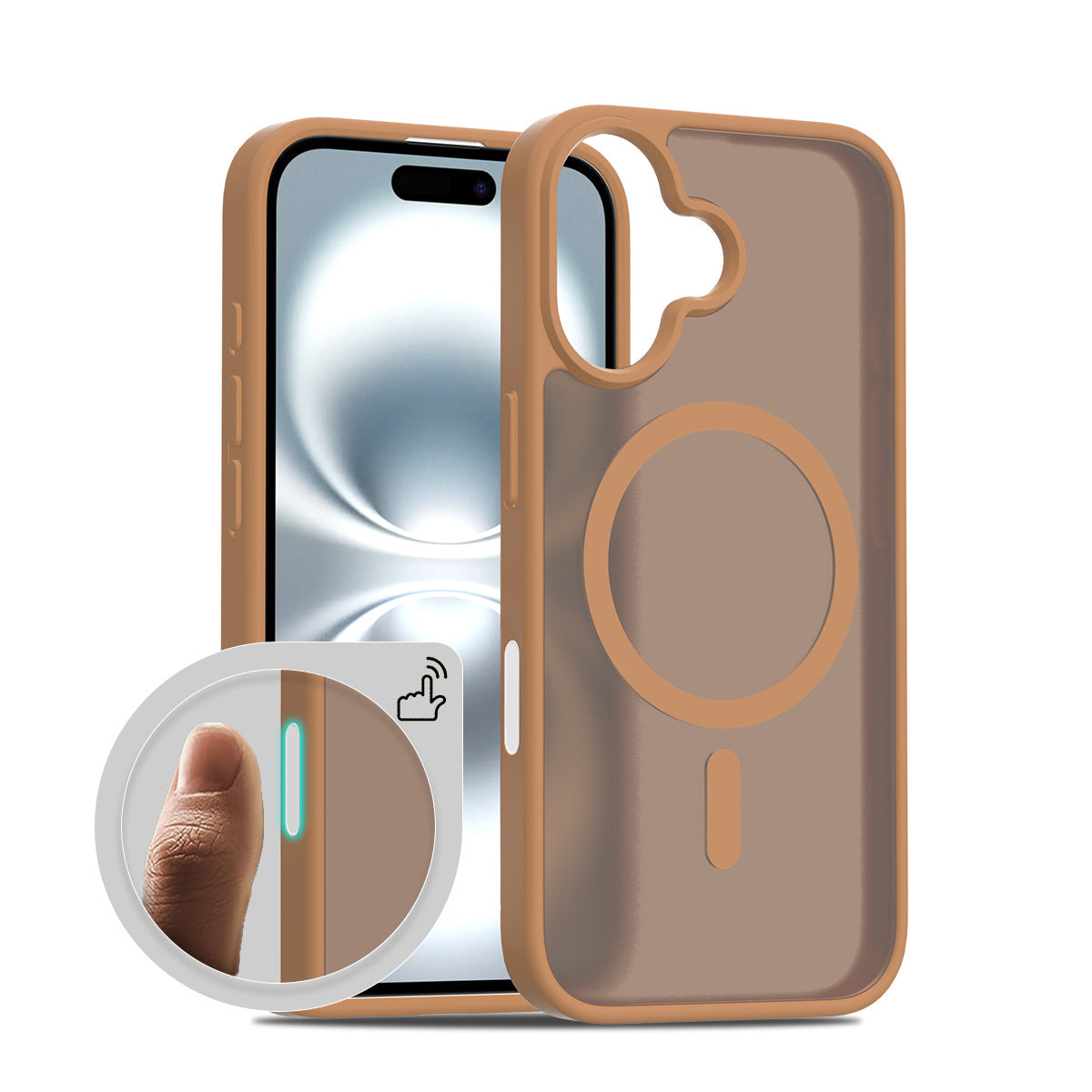 跨境适用 iPhone17 磁吸手机壳 16ProMax 半透磨砂二合一跨境批发