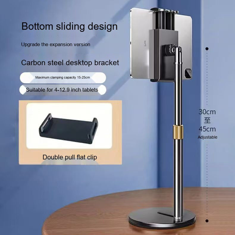 Multi-functional Desktop Phone Stand Rotating Metal Retractable Lifting for Filming, Binge-Watching, TikTok Live Streaming, Tablet Stand