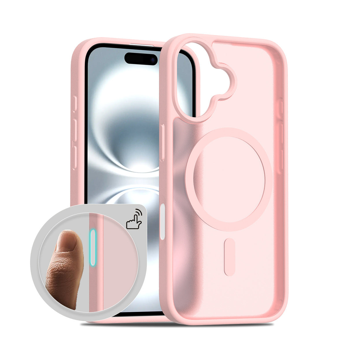 跨境适用 iPhone17 磁吸手机壳 16ProMax 半透磨砂二合一跨境批发