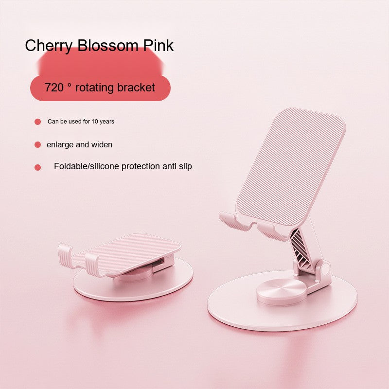 All-Metal Desktop Phone Stand, Multi-functional 360° Rotatable Foldable Lazy Phone/Tablet Universal Support Stand