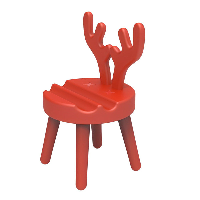 Factory Direct Sale Plastic Creative Promotional Gift Cartoon Chair Desktop Phone Holder Stand with Customizable Logo