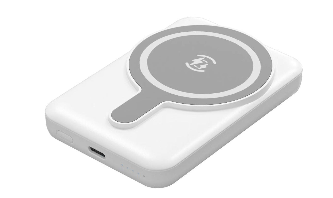 OEM Cross-border Magsafe Mini Magnetic Wireless Power Bank 5000mAh Compact Portable Mobile Power Supply