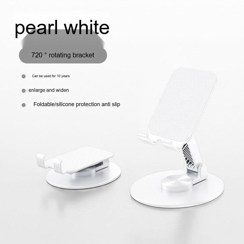 All-Metal Desktop Phone Stand, Multi-functional 360° Rotatable Foldable Lazy Phone/Tablet Universal Support Stand