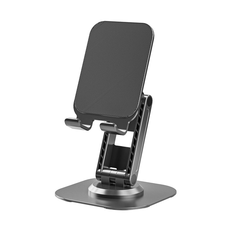 All-Metal Desktop Phone Stand, Multi-functional 360° Rotatable Foldable Lazy Phone/Tablet Universal Support Stand