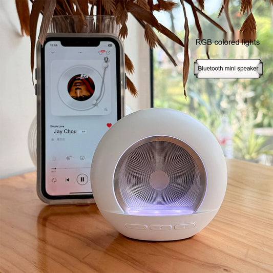 新款夜灯蓝牙小音箱迷你低音炮高音质大音量家用摆件礼品音响批发