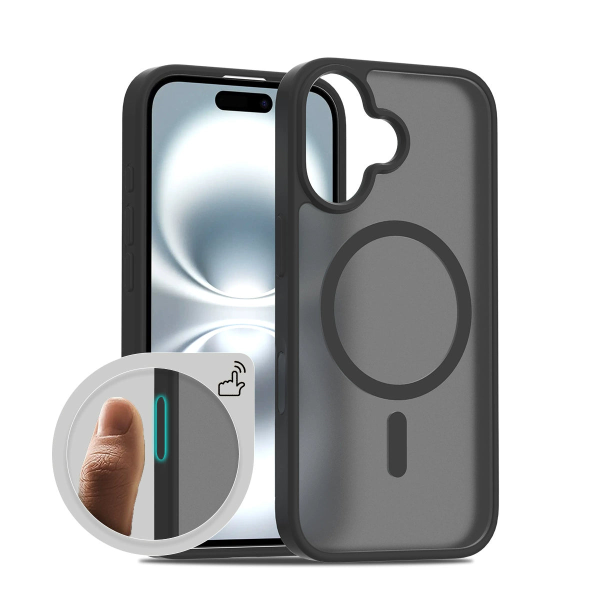 跨境适用 iPhone17 磁吸手机壳 16ProMax 半透磨砂二合一跨境批发