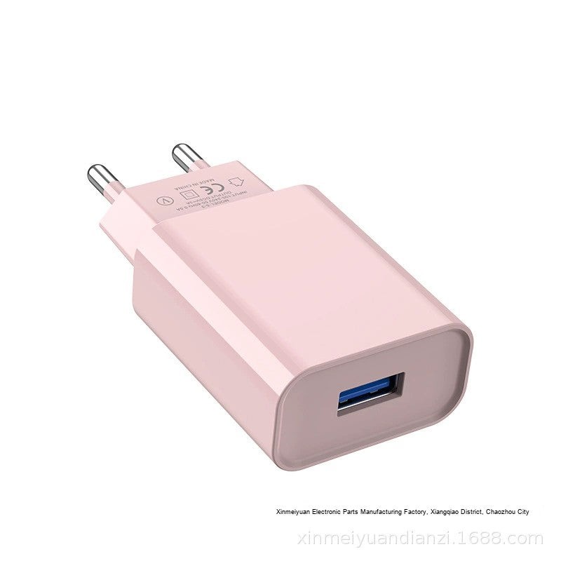 跨境马卡龙充电器QC3.0充电头USB欧规美规
